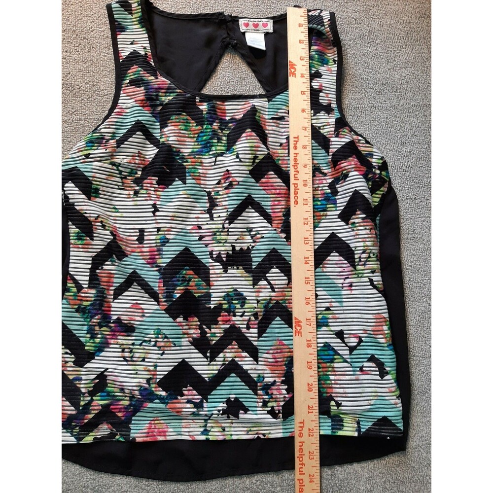 Women's Three Pink Hearts Trixxi Sleeveless Halter Blouse Medium M